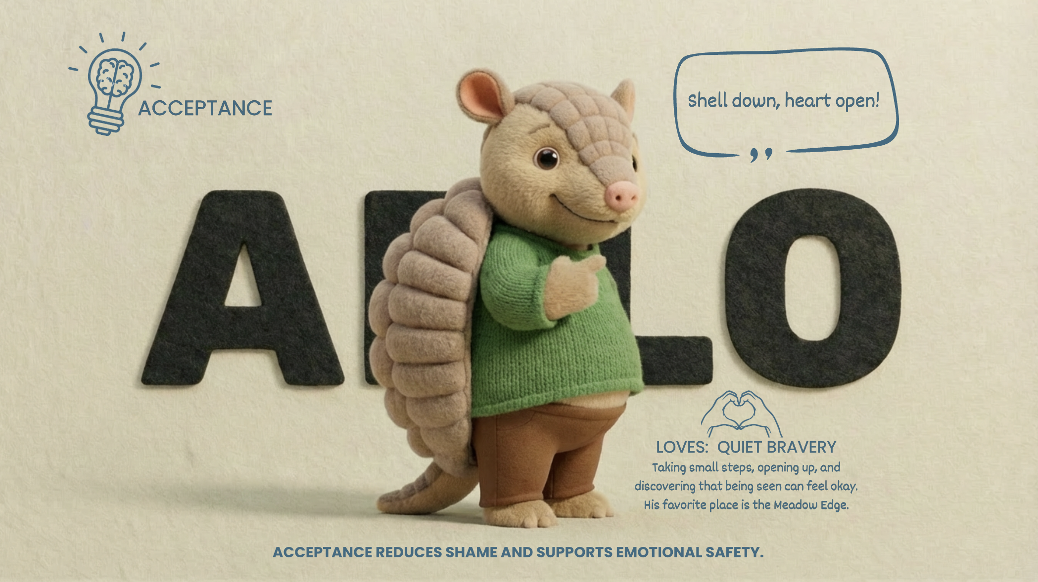 Arlo — The Accepting Armadillo